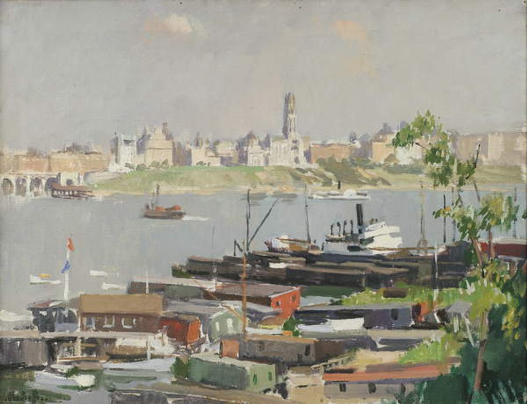 Detail of Upper Manhattan by George Oberteuffer