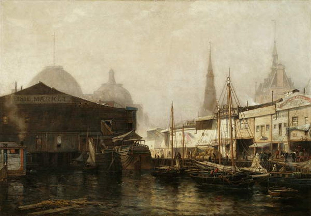 Detail of North River Pierhead, 1877 by Arthur Quartley