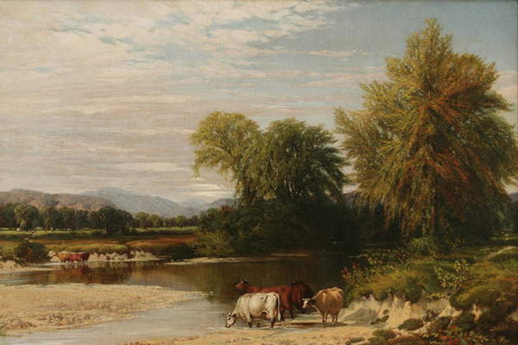 Detail of The Ford, 1856 by Aaron Draper Shattuck