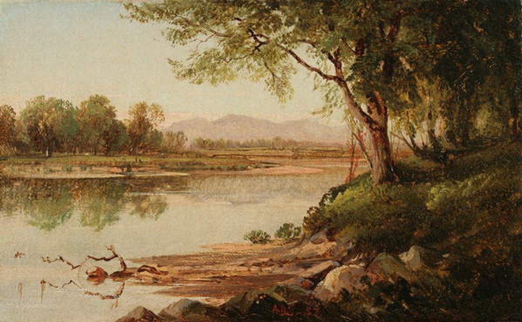 Detail of Along the Saco, 1857 by Aaron Draper Shattuck