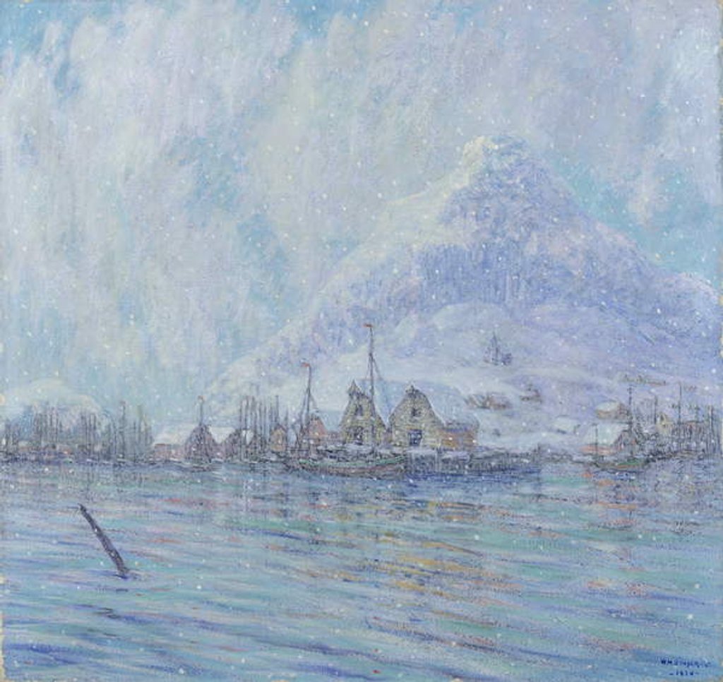 Detail of Harbor in Winter, 1924 by William H. Singer