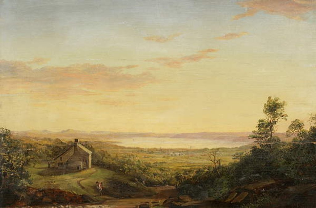 Detail of Landscape, Upper Hudson by Jasper Francis Cropsey