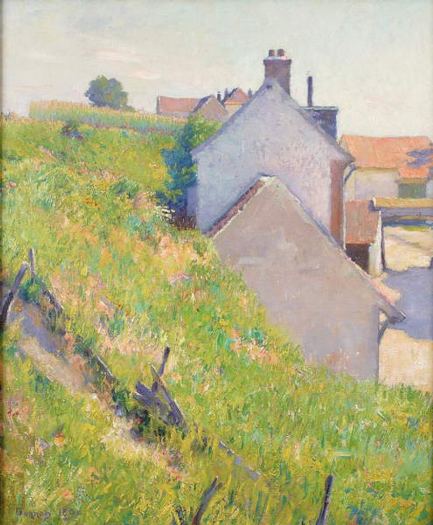 Detail of A Sunlit Hillside, 1890 by Robert William Vonnoh