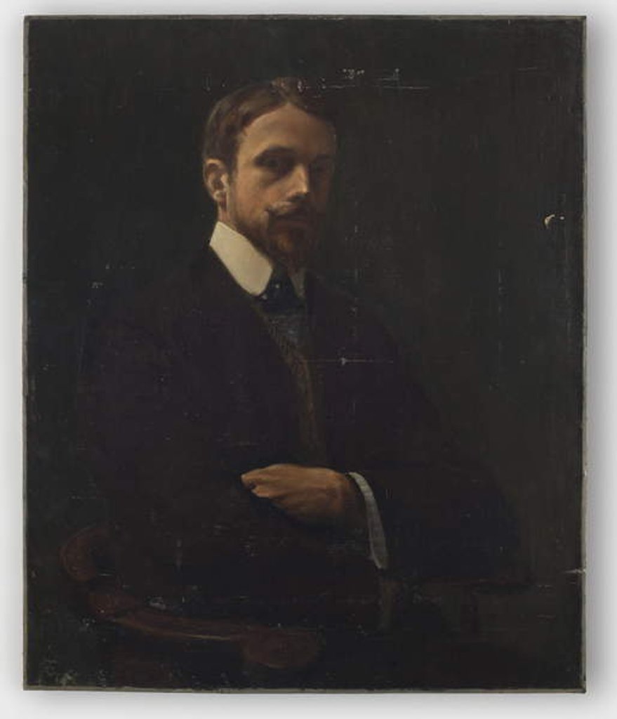 Detail of Self portrait, before 1902 by William Sergeant Kendall