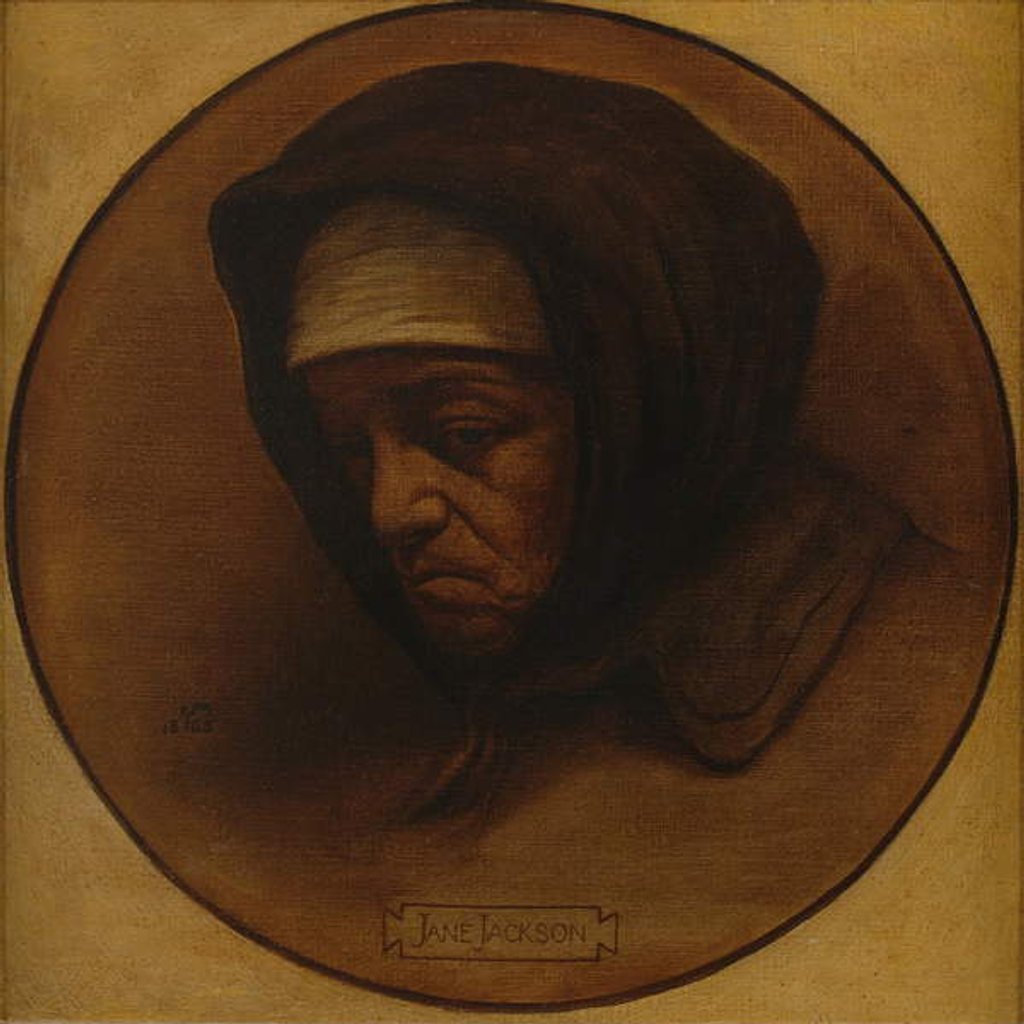 Detail of Jane Jackson, 1865 by Elihu Vedder