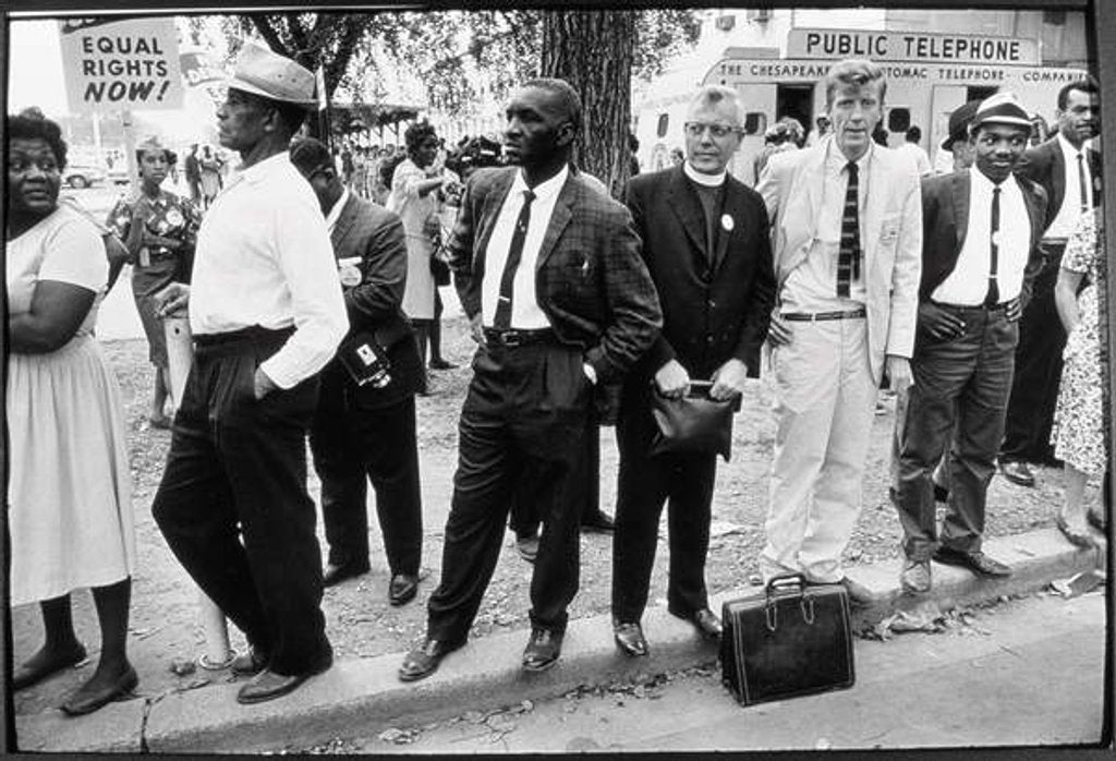 Detail of The March on Washington: Lining Up, 28th August 1963 by Nat Herz