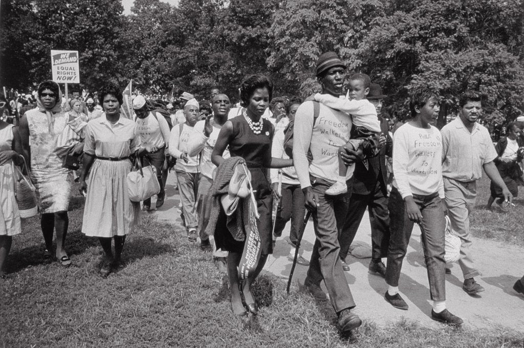 Detail of The March on Washington: Freedom Walkers, 28th August 1963 by Nat Herz