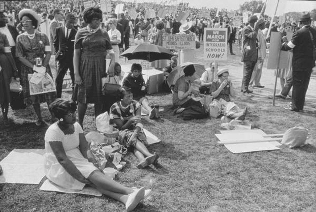 Detail of The March on Washington: At Washington Monument Grounds, 28th August 1963 by Nat Herz