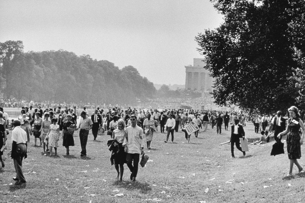 Detail of The March on Washington: Heading Home, 28th August 1963 by Nat Herz