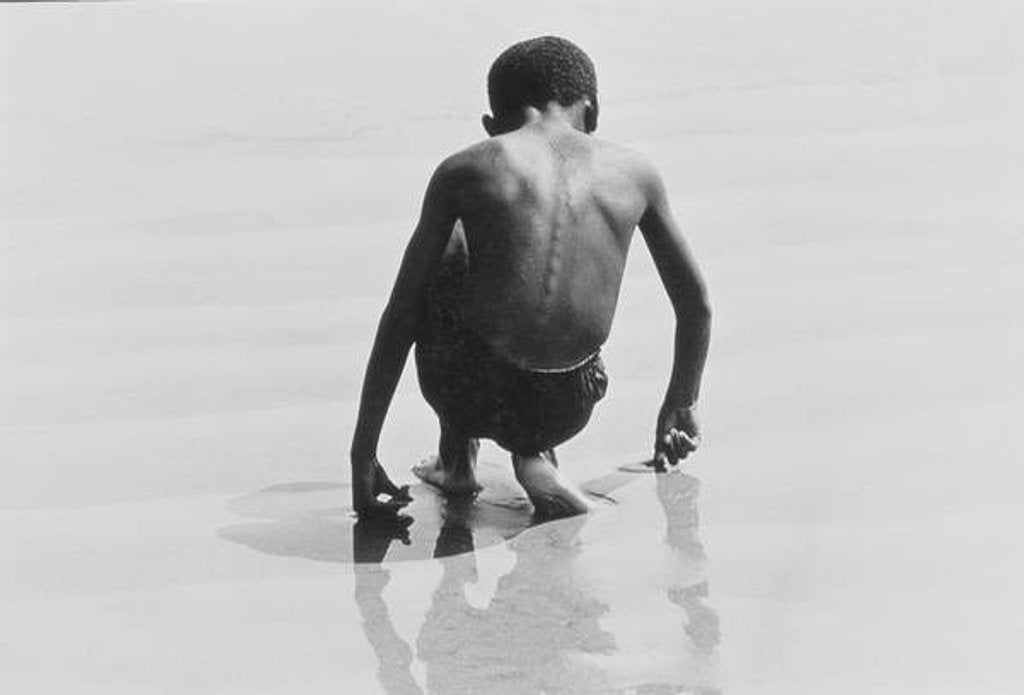 Detail of Boy Playing in the Sand at Coney Island, Untitled 30, c.1953-64 by Nat Herz