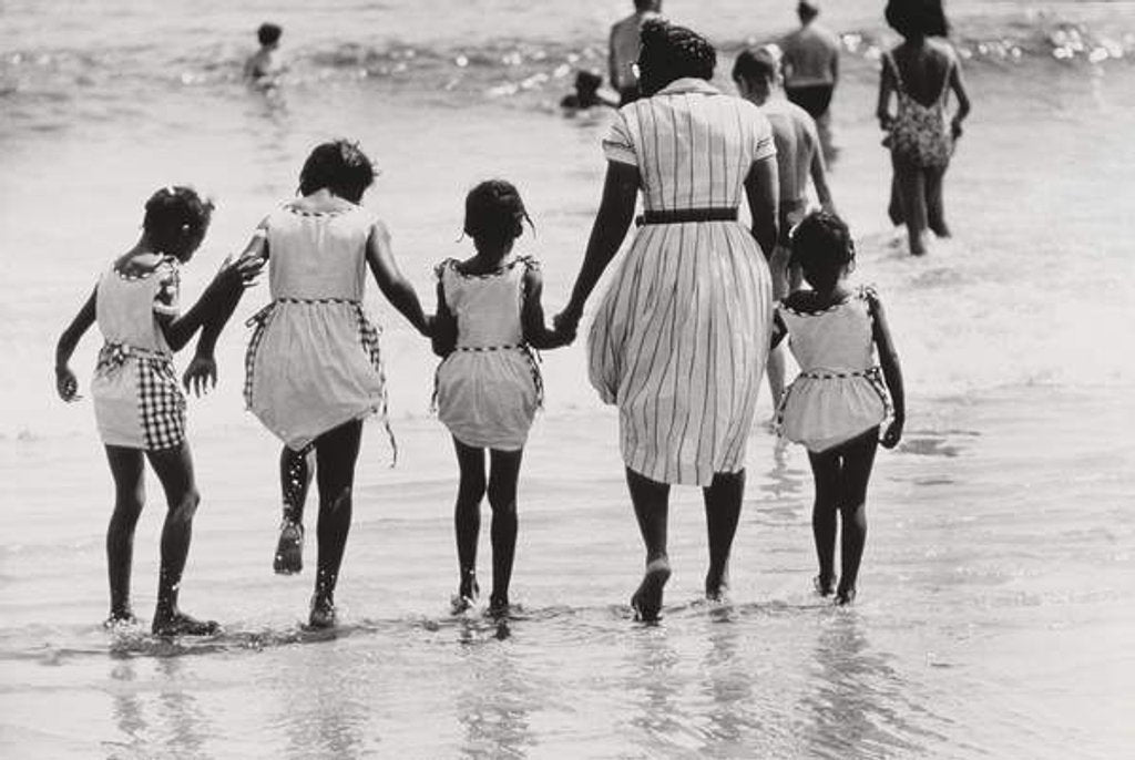 Detail of Mother and 4 Daughters Entering Water at Coney Island, Untitled 37, c.1953-64 by Nat Herz