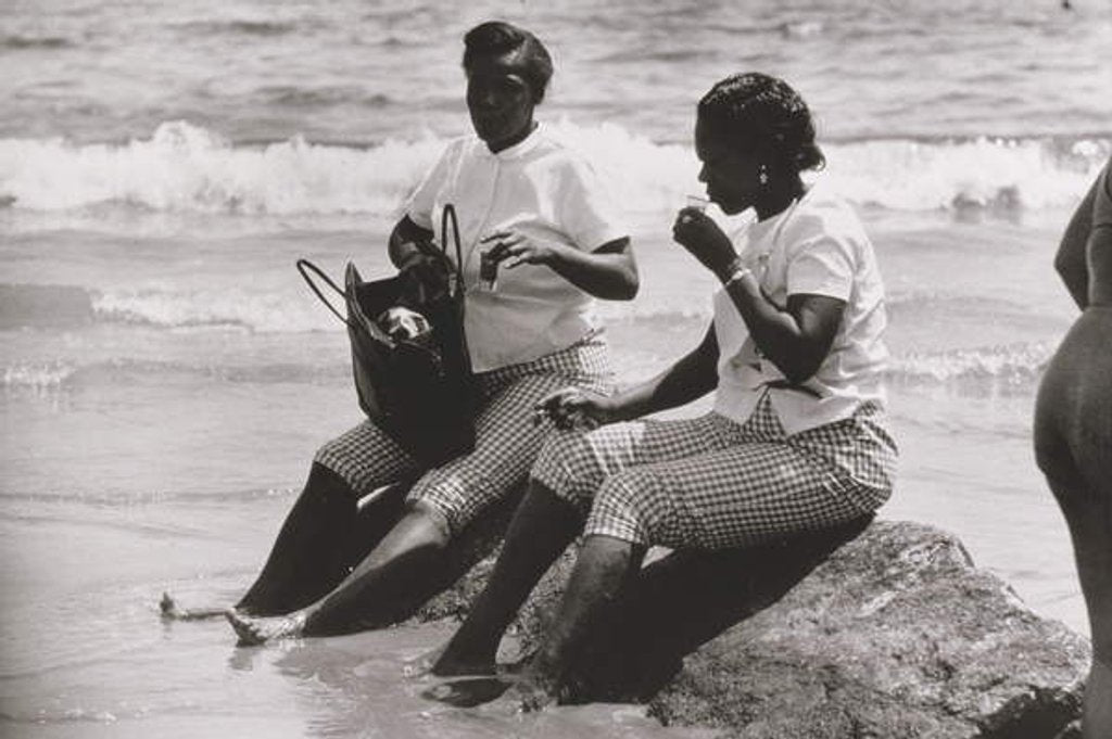 Detail of 2 Women with Drinks Relaxing at the Ocean Edge, Untitled 13, c.1953-64 by Nat Herz