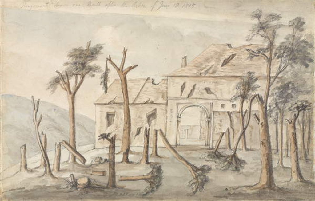 Detail of Hougoumont drawn one month after the Action of June 18 1815, July 1815 by Ponsonby Ponsonby