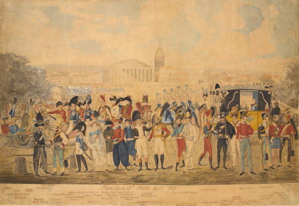 Detail of Place Louis XV, Paris, September 1815 by William Loftie