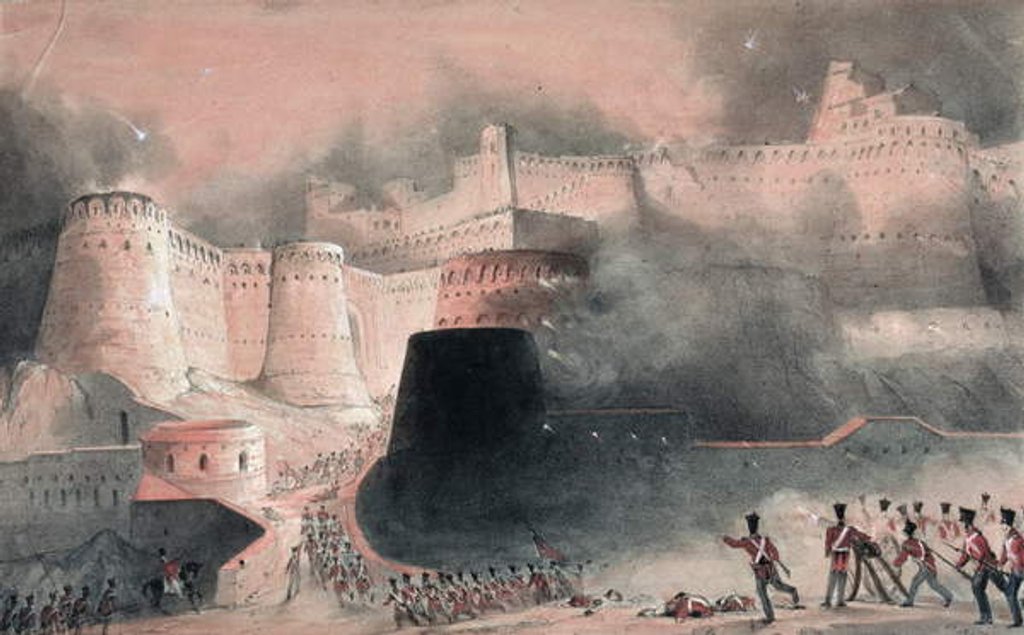 Detail of The Storming of Kabul Gate in 1839 by English School