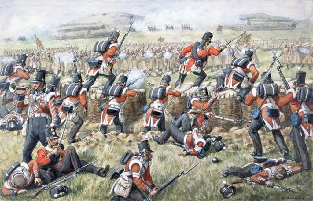 Detail of The 23rd Regiment Royal Welsh Fusiliers at the Battle of the Alma on 20th September, 1854 by Richard Simkin