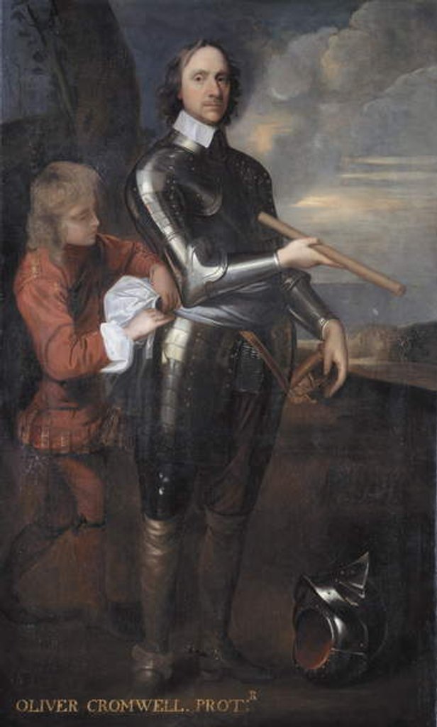 Detail of Oliver Cromwell Lord Protector of England, c.1650 by Robert Walker