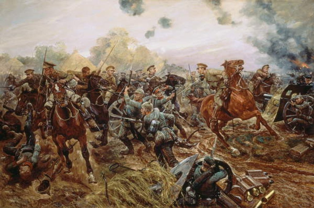 Detail of The First VC of the European War, 1914 by Richard Caton II Woodville