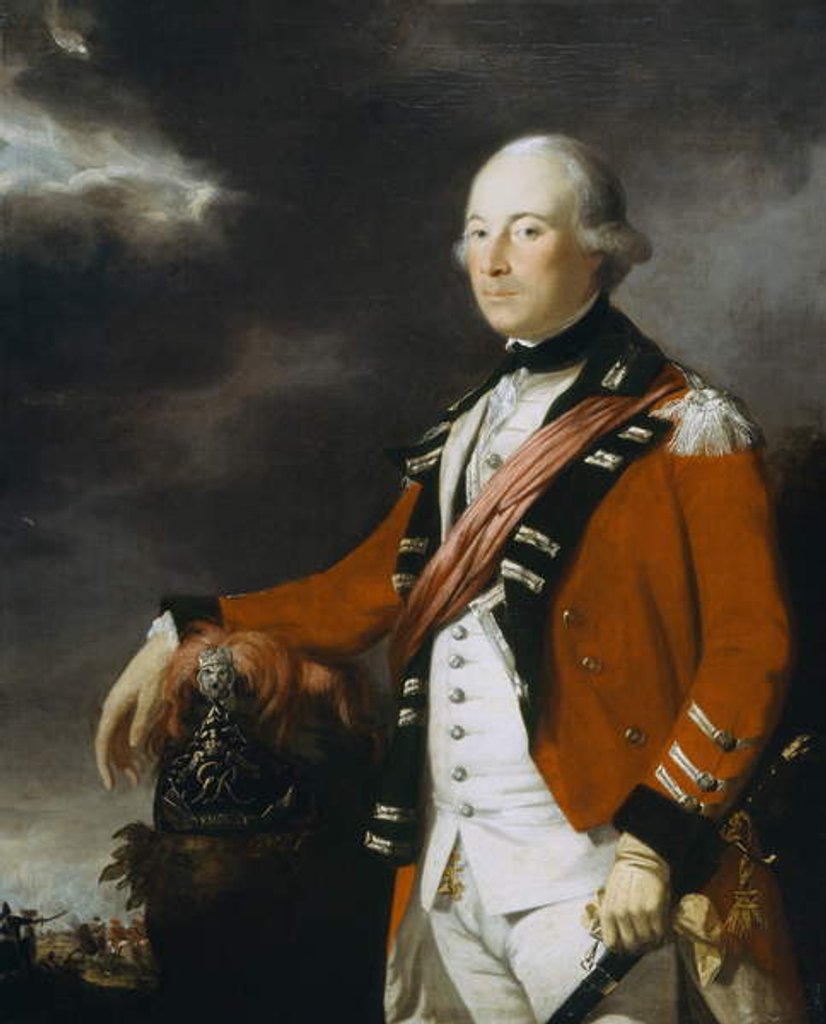 Detail of Portrait of an Officer of the 15th Regiment of Dragoons, c.1768 by Tilly Kettle