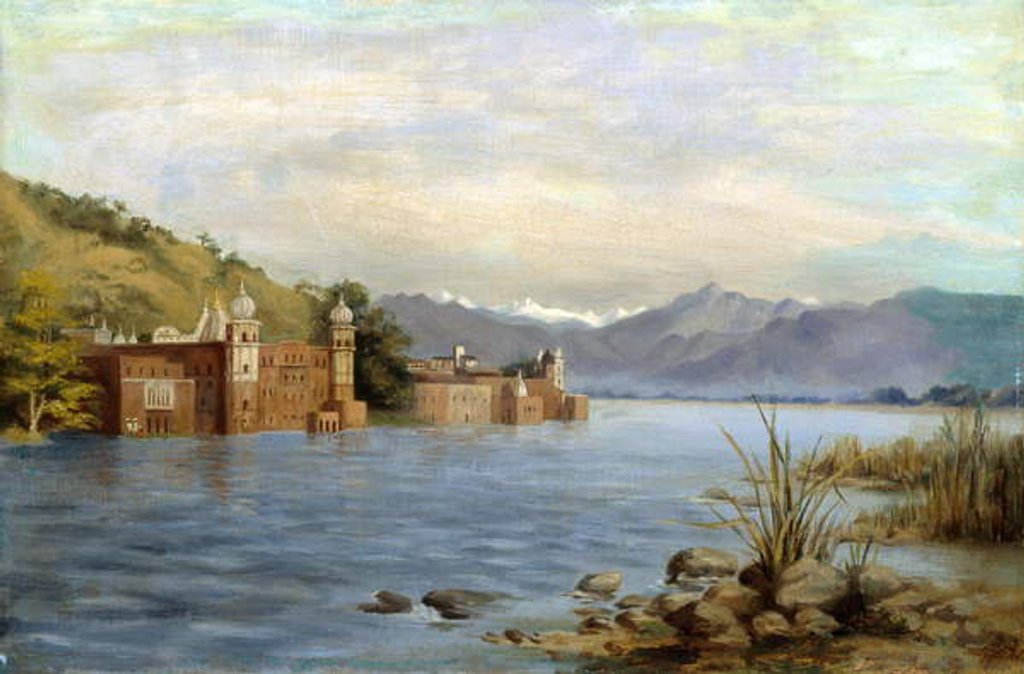 Detail of The Ganges at Hardwar, 1888 by Gertrude Ellen Burrard