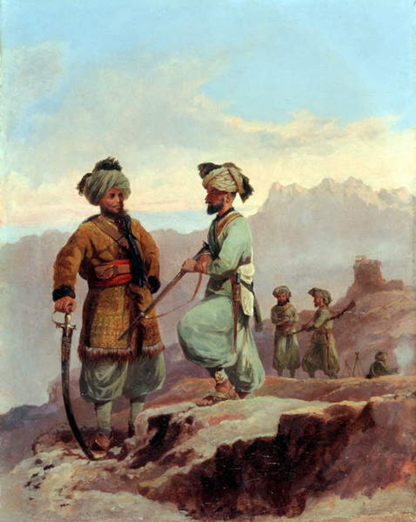 Detail of A Picket, 20th Punjab Regiment of Bengal Native Infantry, North West Frontier, c.1868 by Major General Walter Fane