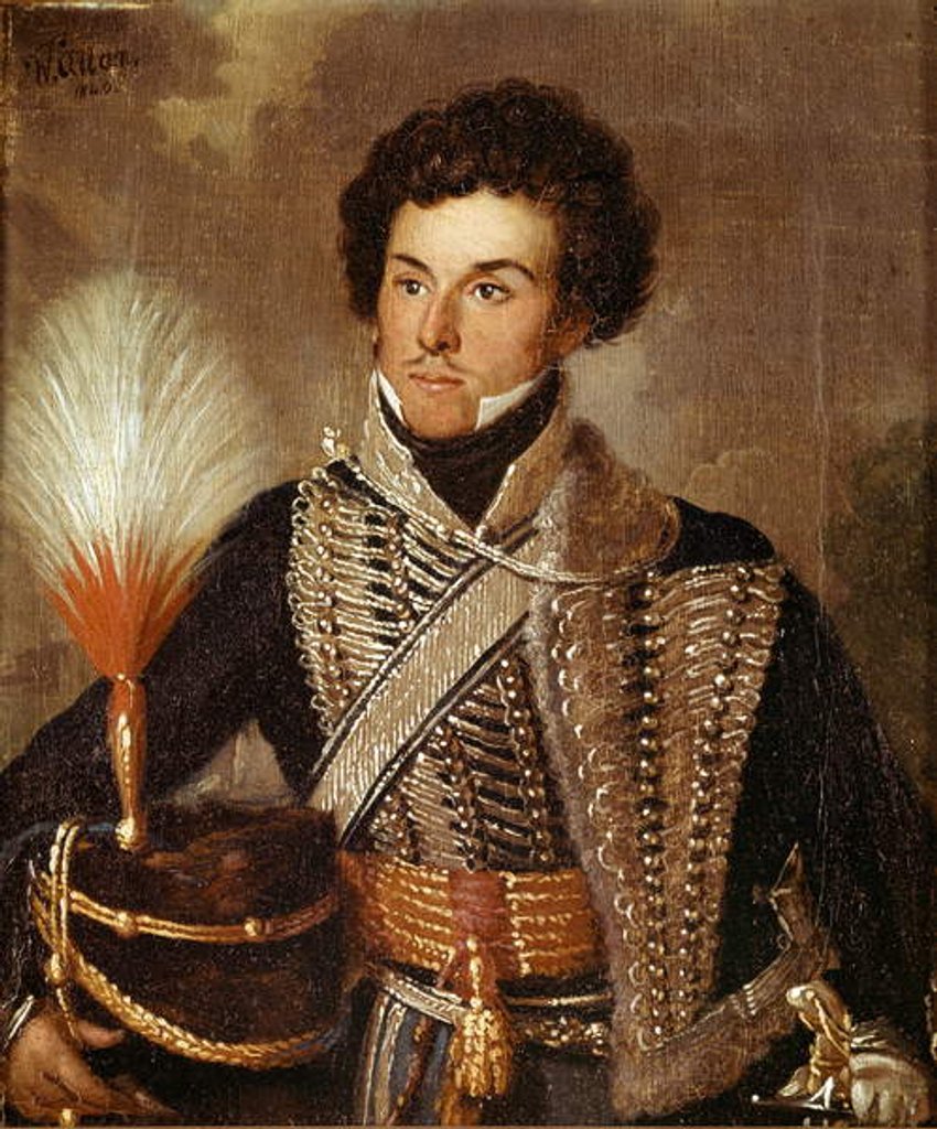 Detail of An officer, 18th Regiment of Dragoons, 1840 by William Allan
