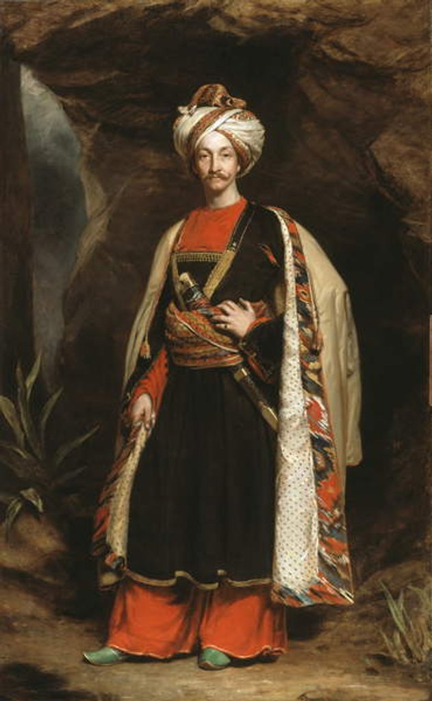 Detail of Captain Colin Mackenzie in his Afghan dress, c.1842 by James Sant