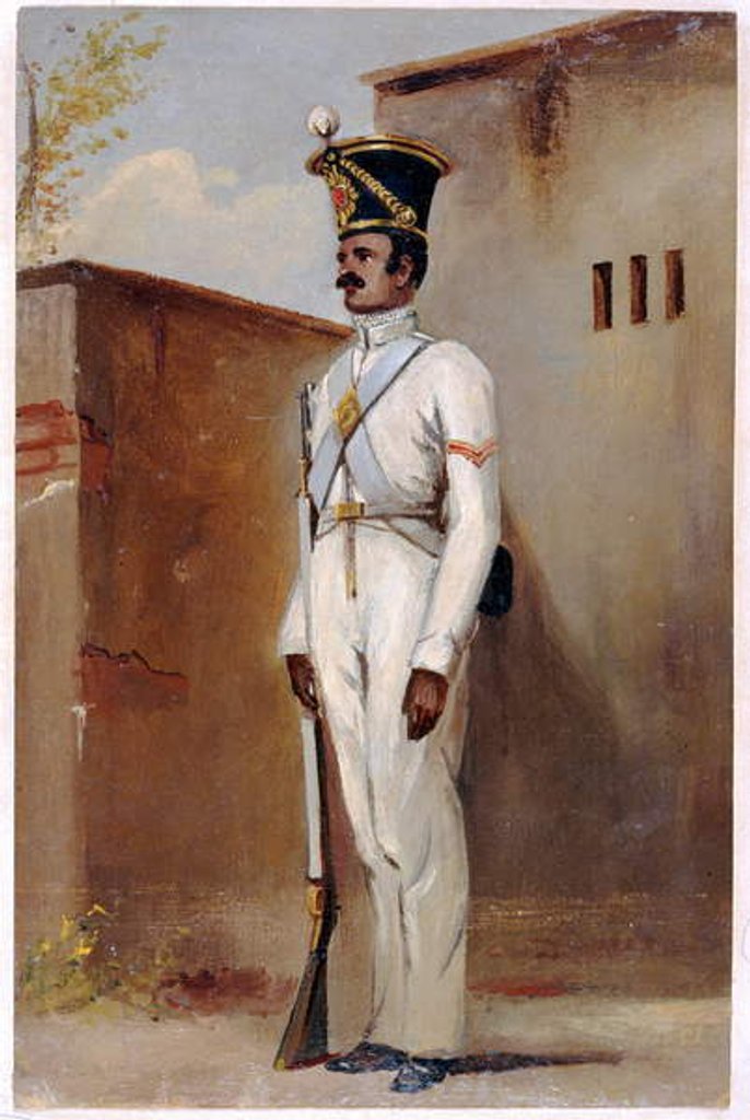 Detail of Lance Naik, 66th Bengal Native Infantry, 1842 by Alex Hunter