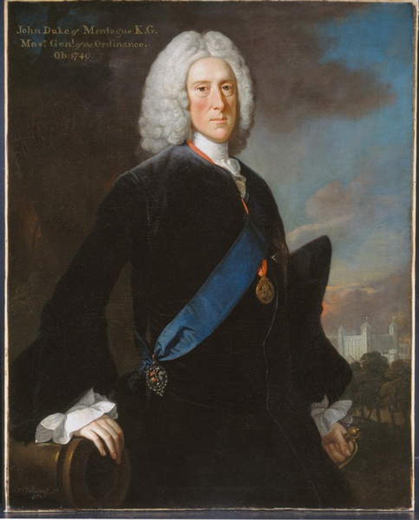 Detail of General John, 2nd Duke of Montagu Master General of the Ordnance, c.1740 by George Knapton