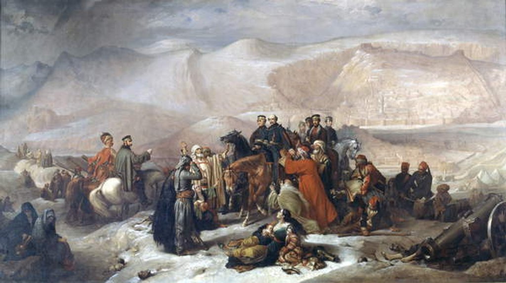 Detail of The Capitulation of Kars during the Crimean War on 28th November 1855, c.1860 by Thomas Jones Barker