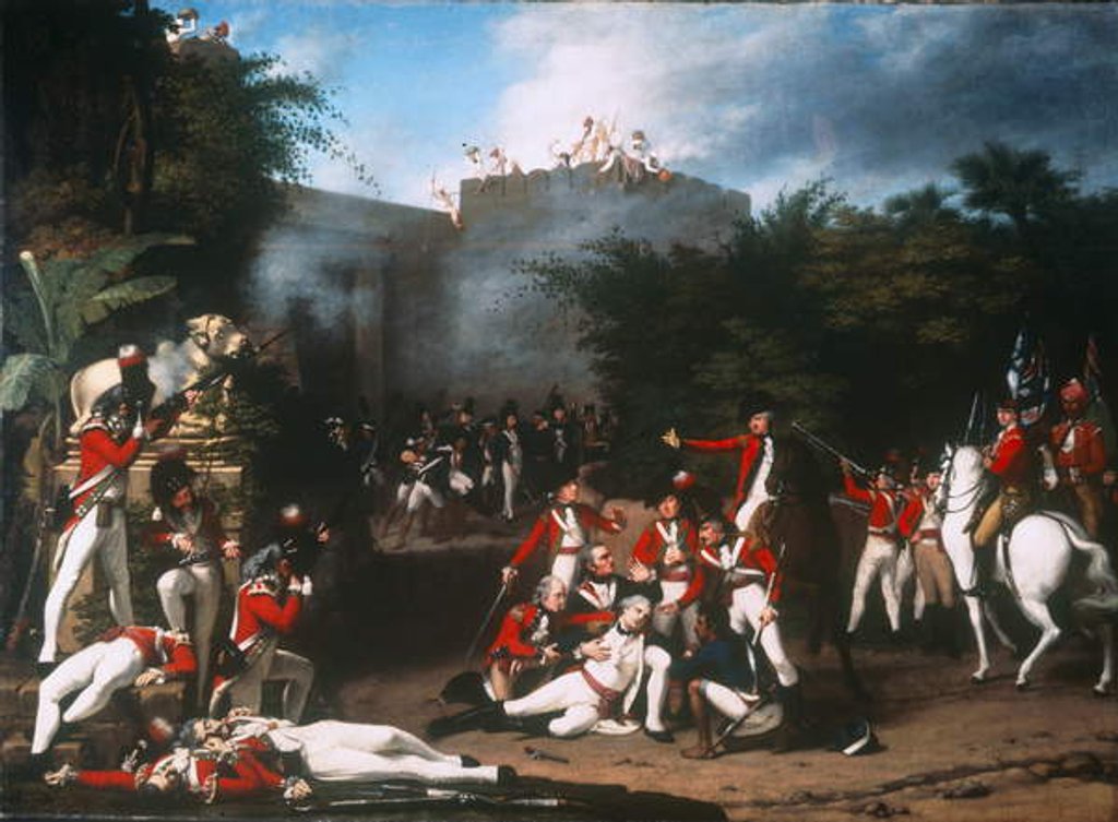 Detail of The Death of Colonel Moorehouse at the Storming of the Pettah Gate of Bangalore on 7th March 1791, 1793 by Robert Home