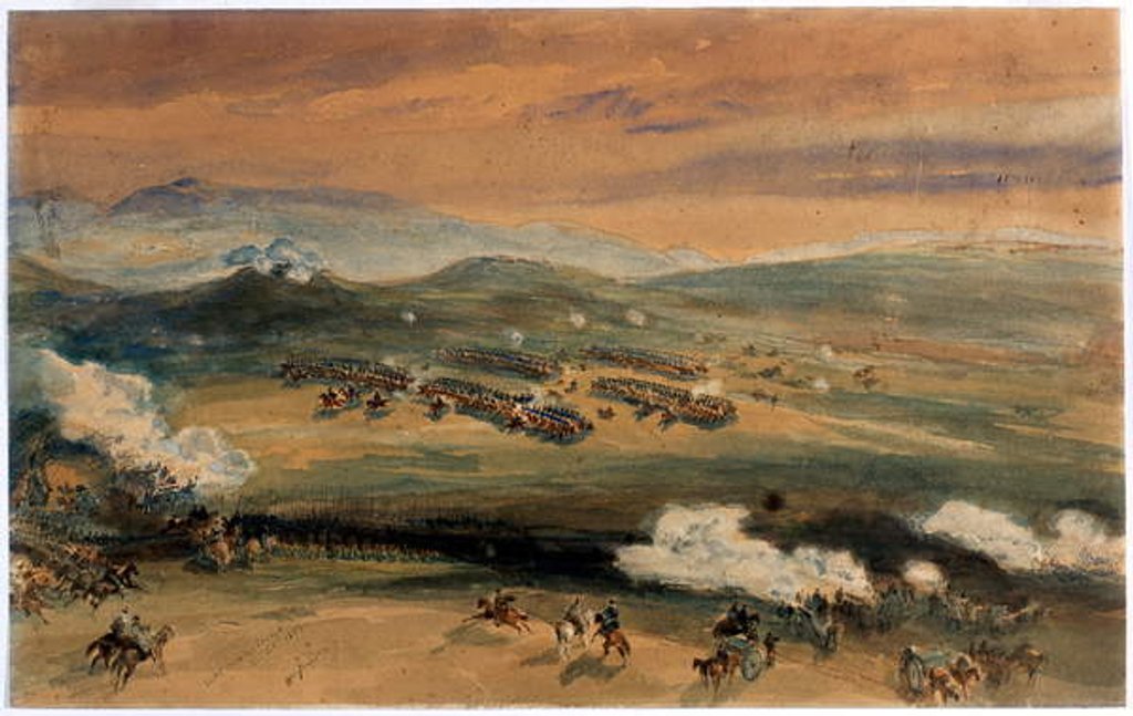Detail of The Charge of the Light Brigade at the Battle of Balaklava, 1854 by William 'Crimea' Simpson