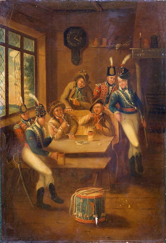 Detail of A Recruiting Party, 1805 by A.E. Eglington
