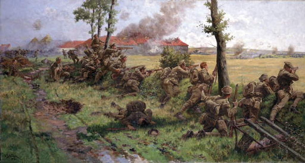 Detail of Our Little Contemptibles, 1914 by William Barnes Wollen