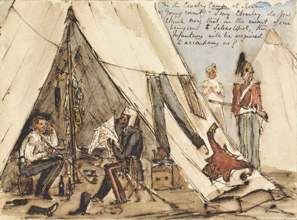 Detail of In the Cavalry Camp at Devna by William Thomas Markham