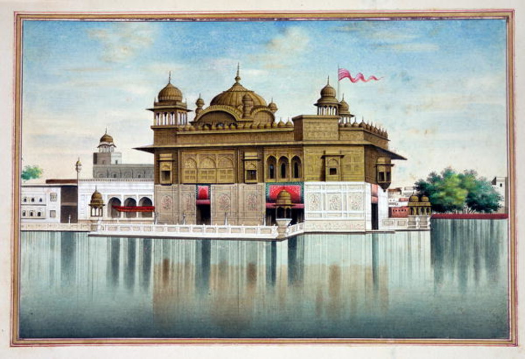 Detail of The Golden Temple at Amritsar by Indian School