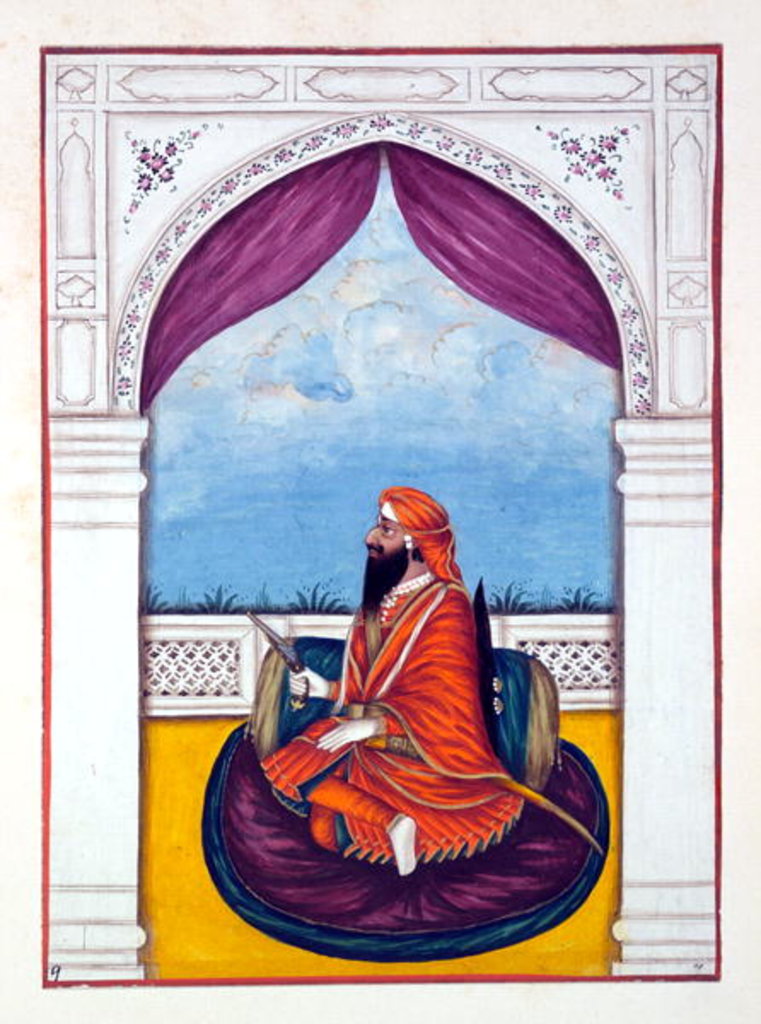 Detail of Maharaja Dyan Singh by Indian School