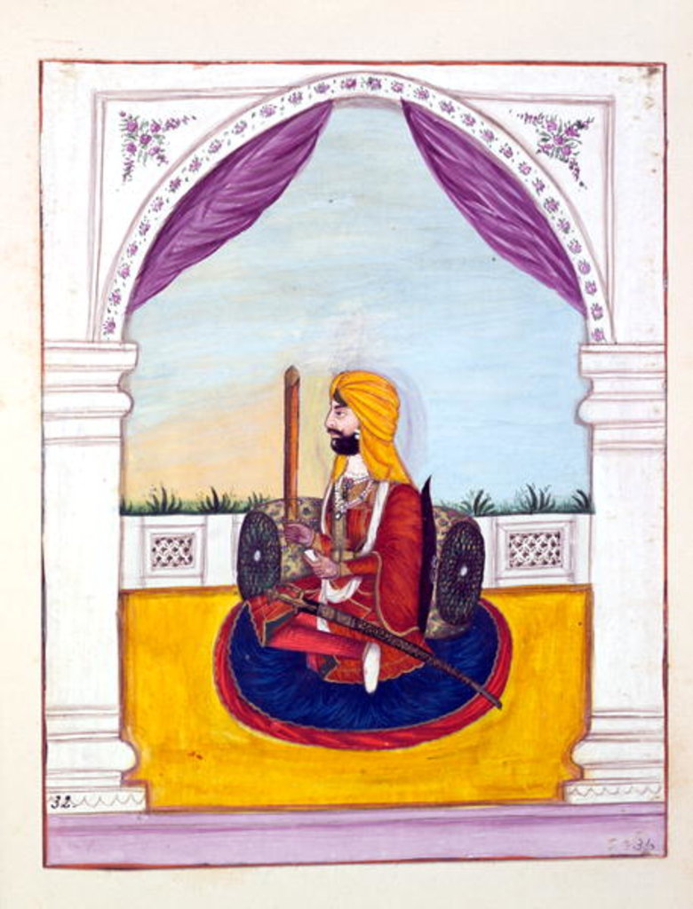 Detail of Sirdar Runjodh Singh by Indian School