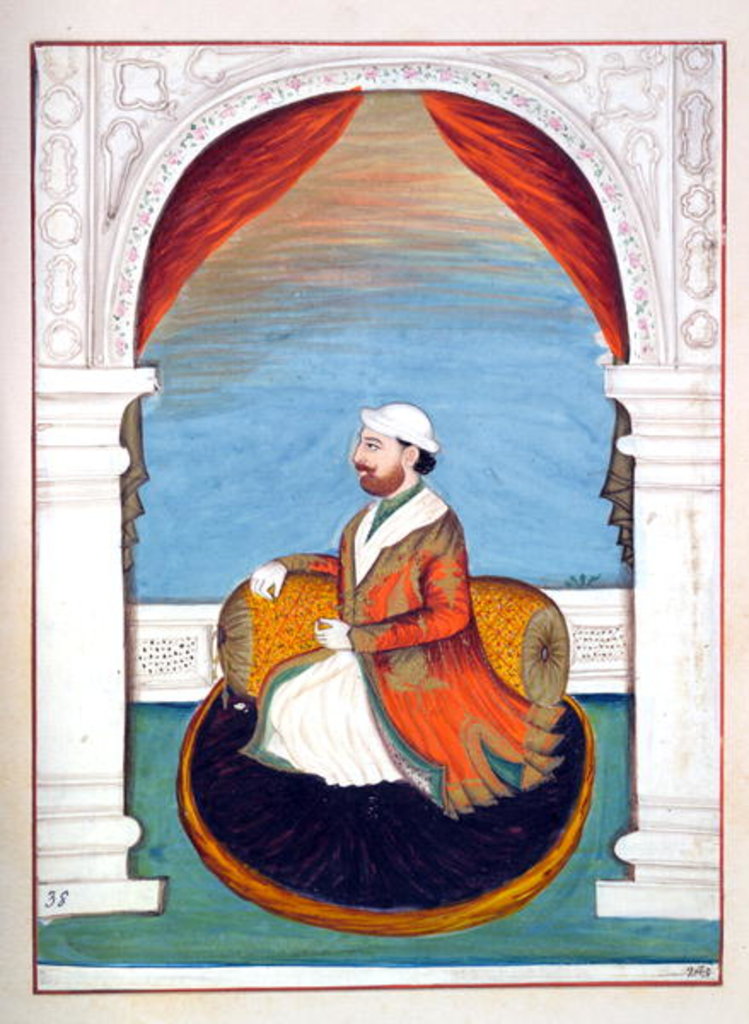 Detail of Dewan Kidr Nath by Indian School