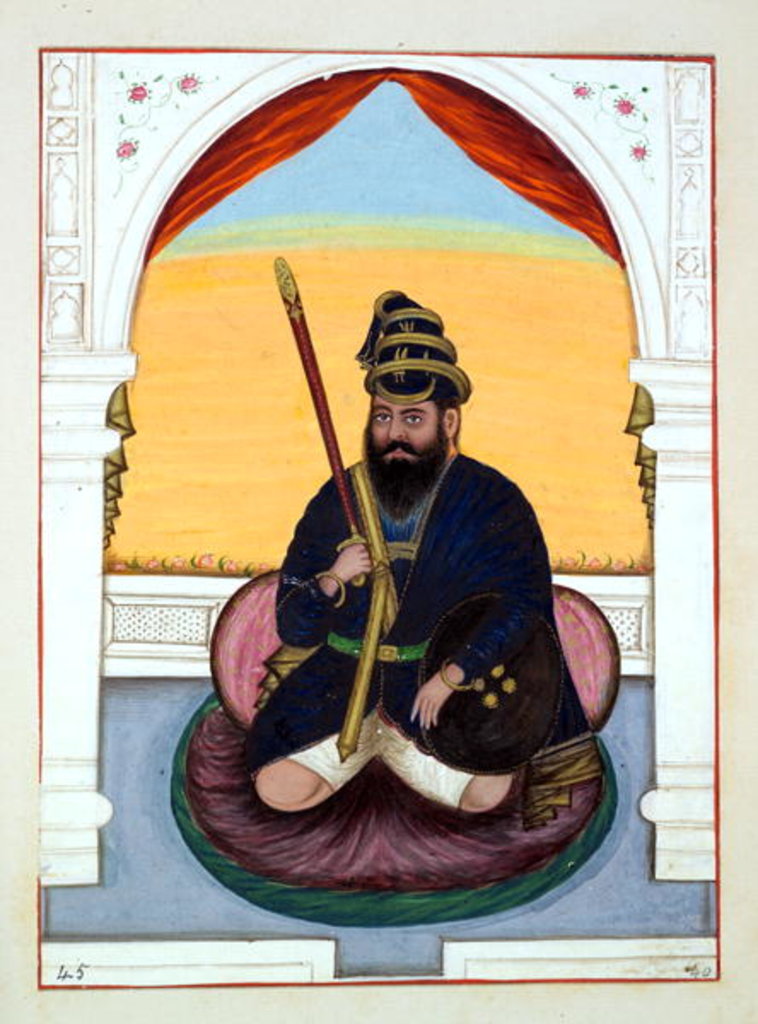 Detail of Phola Singh Nihang by Indian School