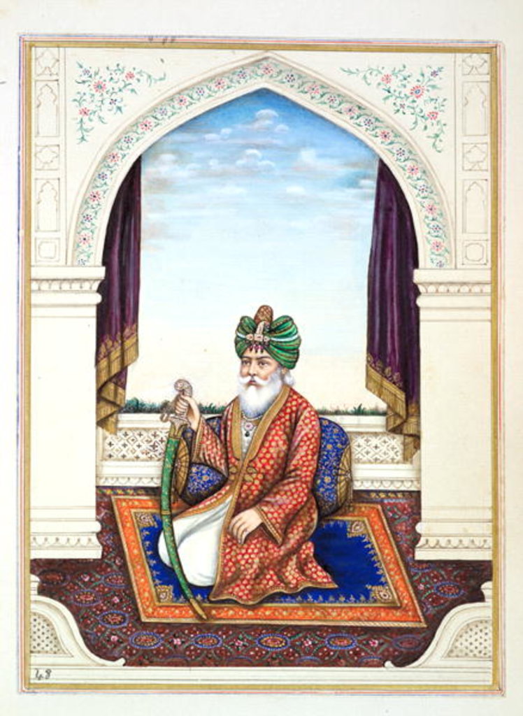 Detail of Nawab Mozaffir Khan by Indian School