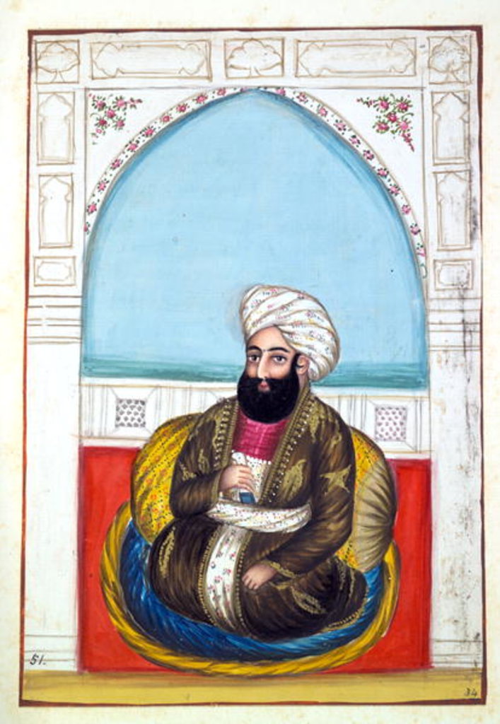 Detail of Nawab Synd Mohammad Khan by Indian School
