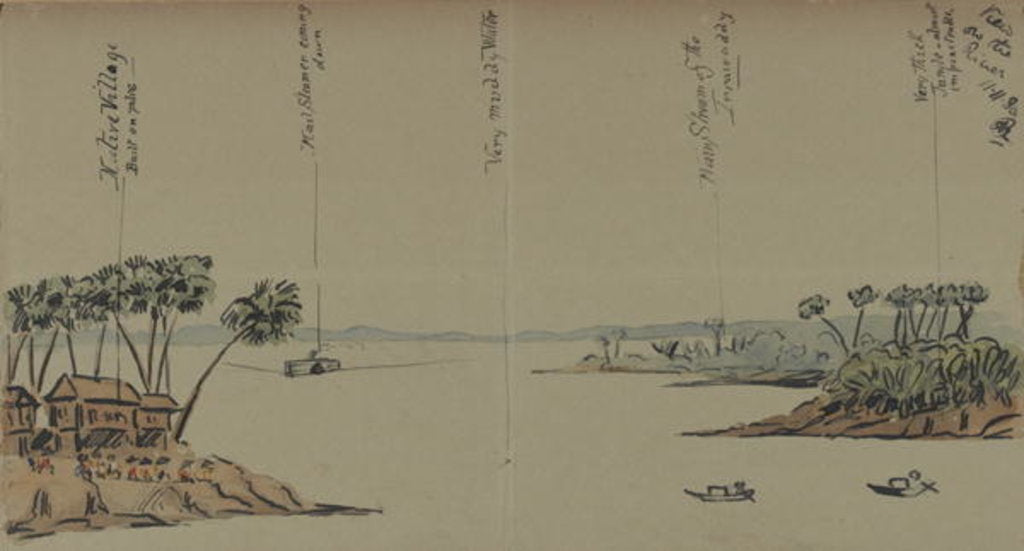 Detail of View on the River, 1886 by English School