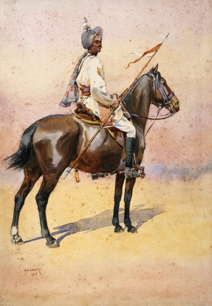 Detail of Jodphur Sardar Risala, Ratore Rajput by Alfred Crowdy Lovett