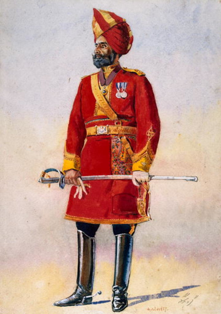 Detail of The Commandant of the Bharatpur Infantry by Alfred Crowdy Lovett