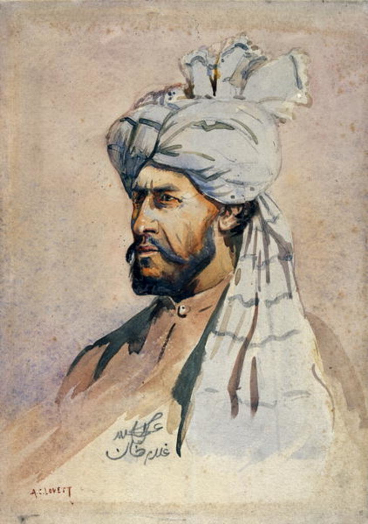 Detail of Soldier of the Kurram Militia, out of uniform by Alfred Crowdy Lovett