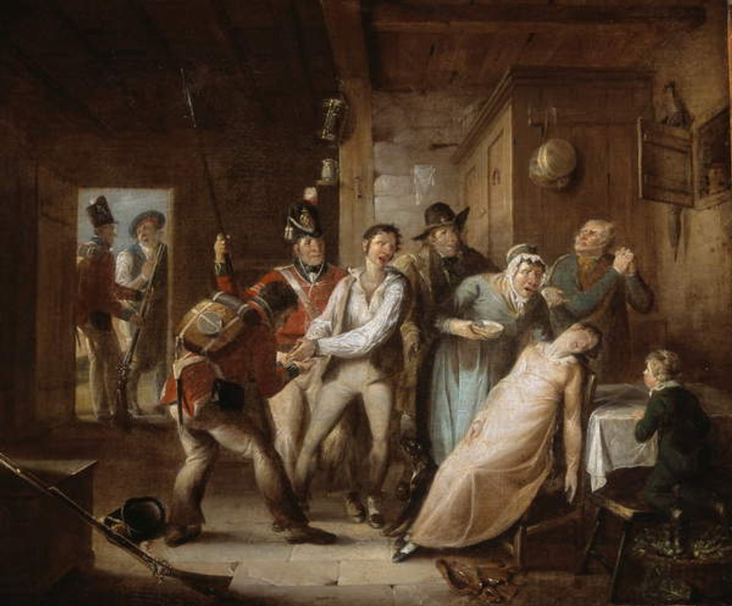 Detail of The Deserter Apprehended, 1815 circa by Robert Smirke