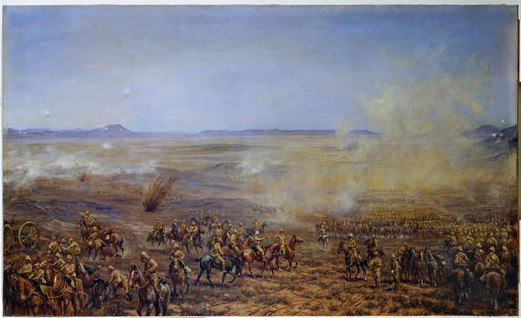 Detail of The Advance of French Cavalry Brigade to Relieve Kimberley, 13 February 1900 by Godfrey Douglas Giles