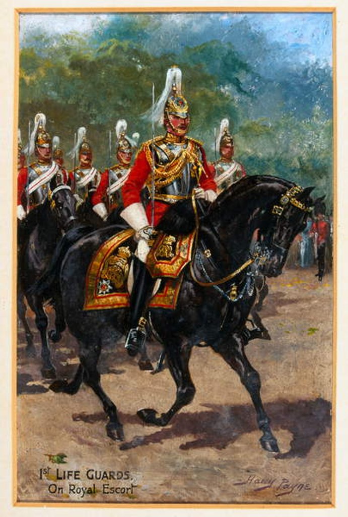 Detail of 1st Life Guards, On Royal Escort, 1905 circa by Harry Payne