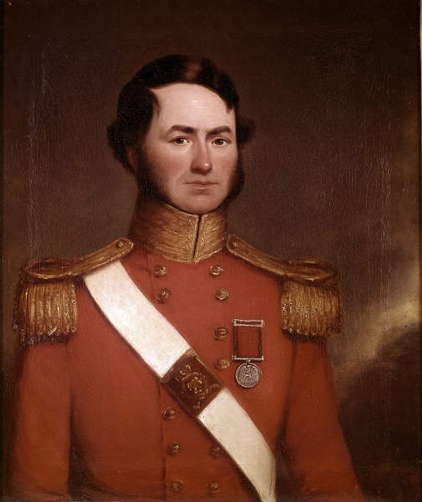 Detail of Lieutenant John Reid, 54th Regiment of Foot, 1835 circa by Unknown Artist